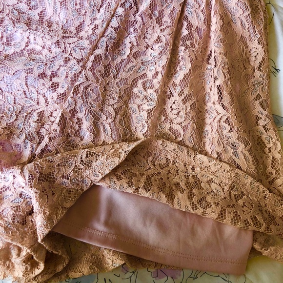 Charlotte Russe Light Pink Lace Shorts Romper M - Picture 6 of 8